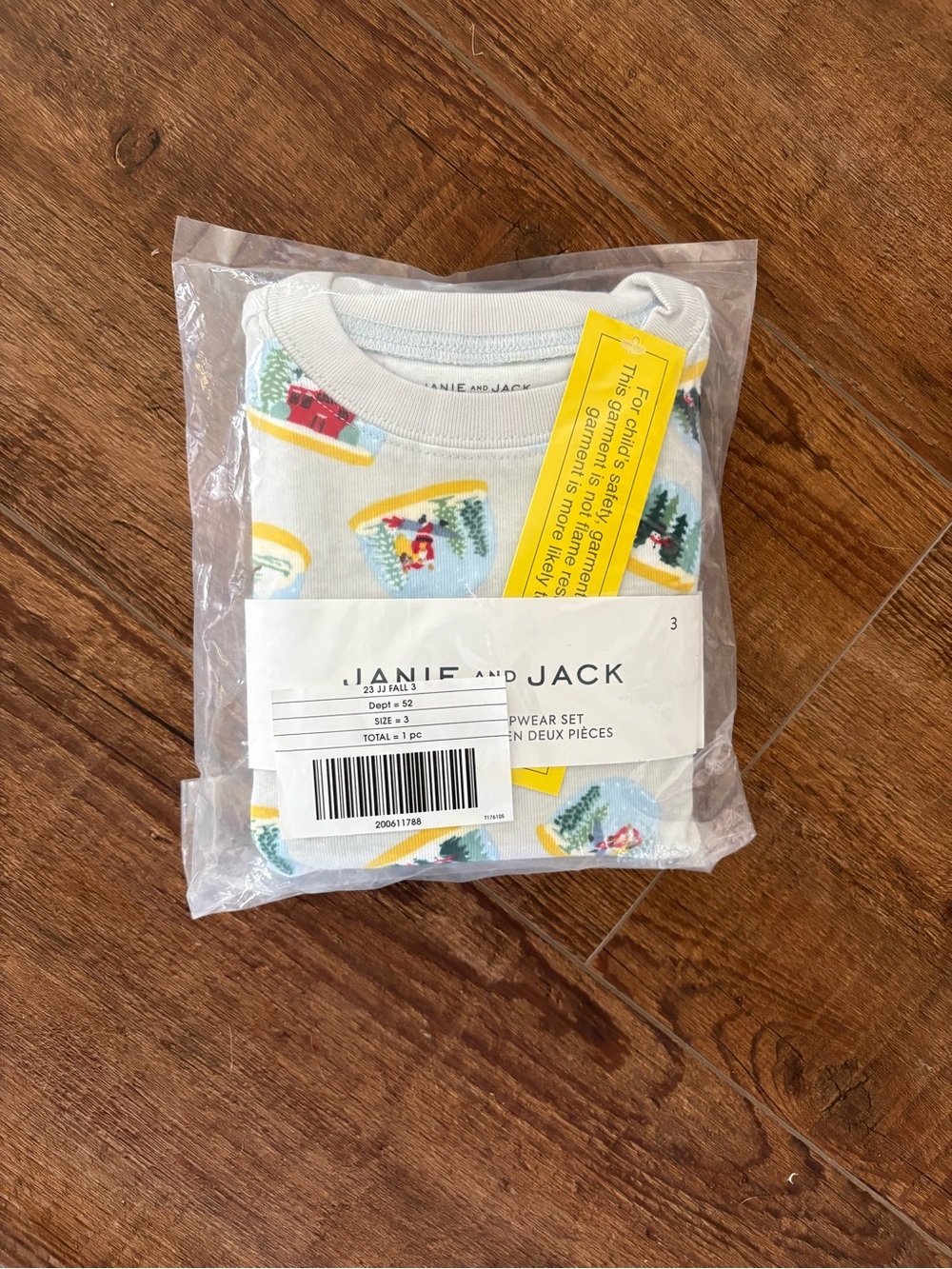 Janie and Jack Snow Globe Print Pajama Set